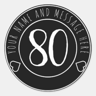 80ste verjaardagsfeestje Cool Classic Ronde Sticker