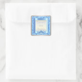 80ste verjaardagsfeestje | DIY-tekst | Blauw Vierkante Sticker (Tas)