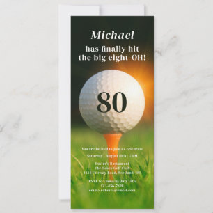 80ste verjaardagsfeestje golf eighty foto QR-code Kaart