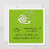 80ste verjaardagsfeestje golf thema voor mannen kaart (Achterkant)