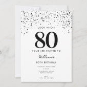 80ste verjaardagsfeestje Kijk Wie is 80 Modern Kaart (Voorkant)