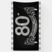 80ste verjaardagsfeestje spandoek (Verticaal)