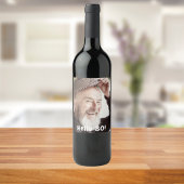 80ste verjaardagsfoto hallo 80 jongens mannen wijn etiket