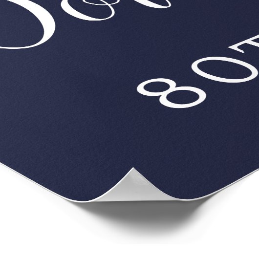 80ste Verjaardagsfoto Moody Paarse Bloemen Welkom Poster (Hoek)