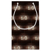 80ste verjaardagsmarque licht op steen klein cadeauzakje (Achterkant)