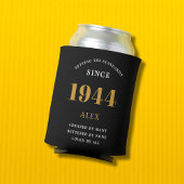 80ste Verjaardagsnaam 1944 Zwart Goud Elegant Chic Blikjeskoeler