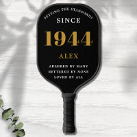 80ste Verjaardagsnaam 1944 Zwart Goud Elegant Chic