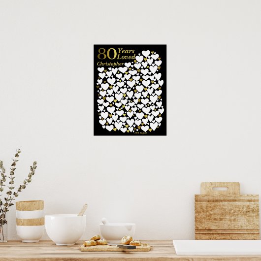 80ste verjaardagsposter - 80 jaar geliefd poster (Keuken)