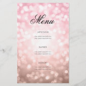 80ste verjaardagsprogramma Lights Roos Gold Menu (Achterkant)