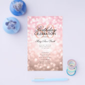 80ste verjaardagsprogramma Lights Roos Gold Menu (Enkel)