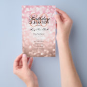 80ste verjaardagsprogramma Lights Roos Gold Menu (Hand)
