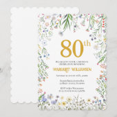 80ste verpartij tuin  kaart (Voorkant / Achterkant)