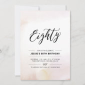 80ste Waterverf van de geboorte-partij Kaart (Voorkant)