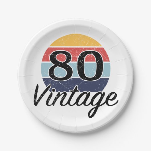  80ste zondag van de geboorte papieren bordje (Voorkant)