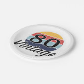  80ste zondag van de geboorte papieren bordje (Gekanteld)