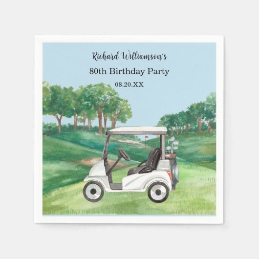 80TH (ANY YEAR) BIRTHDAY PARTY GOLF COURSE SERVET (Voorkant)
