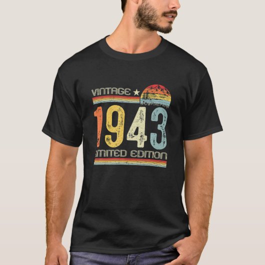 80th B Day Gifts  1943 Limited Edition 80 T-shirt (Voorkant)