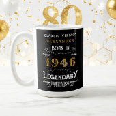 80th Birthday 1946 Legendary Retro Koffiemok