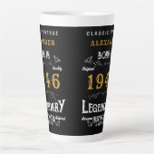 80th Birthday 1946 Legendary Retro Latte Mok (Voorkant)