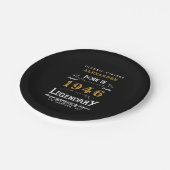 80th Birthday 1946 Legendary Retro Papieren Bordje (Gekanteld)