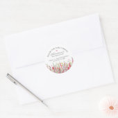 80th Birthday August Birth Flower Custom Favor Ronde Sticker (Envelop)