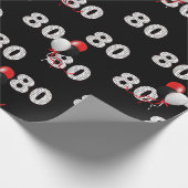 80th Birthday Balloon Bouquet Wrapping Paper Cadeaupapier (Hoek)