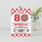 80th Birthday Barbecue Invitation Kaart (Staand voorkant)