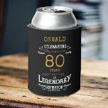 80th Birthday Black Gold Legendary Funny Blikjeskoeler<br><div class="desc">Een gepersonaliseerde elegante koelbox die gemakkelijk is aan te passen voor die speciale verjaardagsfeestgelegenheid.</div>