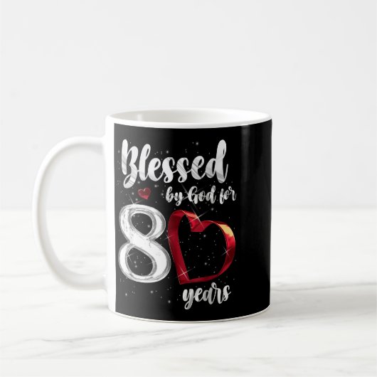 80th Birthday Blessed By God For 80 Years Birthday Koffiemok (Links)