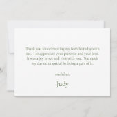 80th Birthday Blue Hydrangeas Bedankkaart (Achterkant)