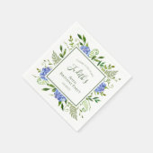 80th Birthday Blue Hydrangeas Servet (Hoek)