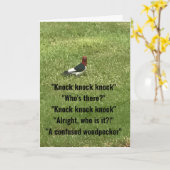 *80th BIRTHDAY* FROM CONFUSED WOODPECKER  Card Kaart (Gele Bloem)