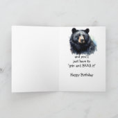 80th Birthday Fun Black Beer - Grin en Beer het Kaart (Binnen)