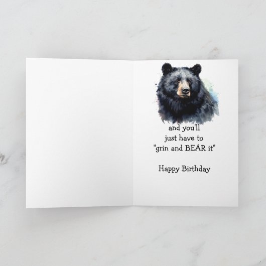 80th Birthday Fun Black Beer - Grin en Beer het Kaart (Binnen)