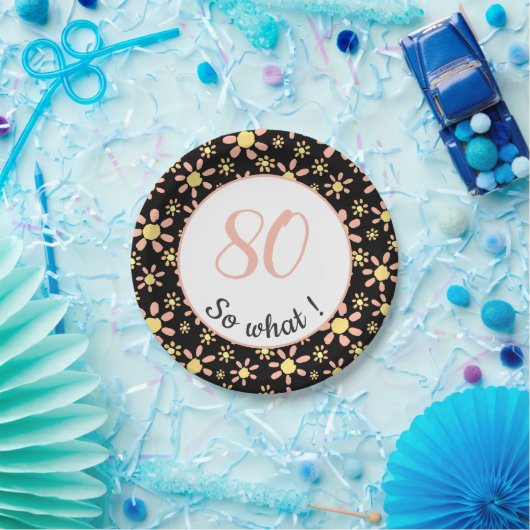 80th Birthday Funny 80 dus wat Motivatie Papieren Bordje (Feest)