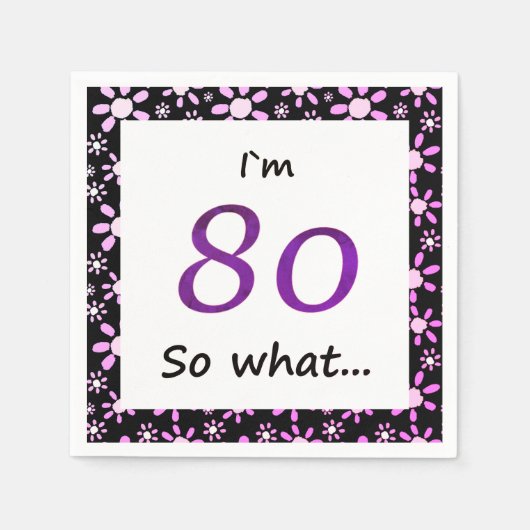 80th Birthday Funny I'm 80 Servet (Voorkant)