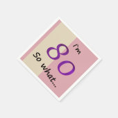 80th Birthday Funny I'm 80 zo Motivatie Servet (Hoek)