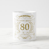 80th Birthday Gag Gift Grote Koffiekop (Voorkant)