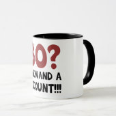 80th Birthday Gag Gift Mok (Voorkant rechts)