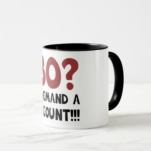 80th Birthday Gag Gift Mok (Voorkant rechts)