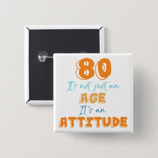 80th Birthday Gag Gift Vierkante Button 5,1 Cm (Voorkant /achterkant)