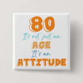80th Birthday Gag Gift Vierkante Button 5,1 Cm (Voorkant)