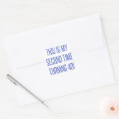80th Birthday Gag Gift Vierkante Sticker (Envelop)