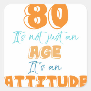 80th Birthday Gag Gift Vierkante Sticker