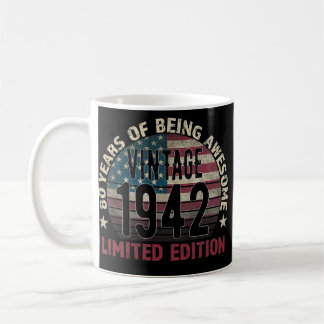 80th Birthday Gift men Vintage 1942 80 Years Old Koffiemok