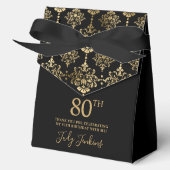 80th Birthday Gold Elegant Thank You  Bedankdoosjes (Voorkant)