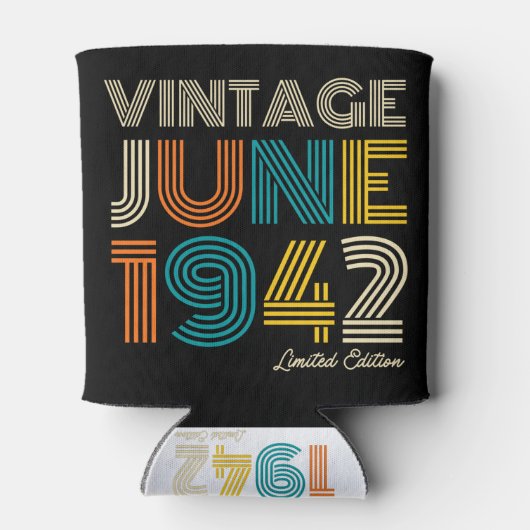 80th Birthday  June 1942 Limited Edition Blikjeskoeler (Achterkant)