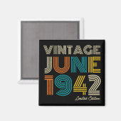 80th Birthday June 1942 Limited Edition Magneet (Voorkant / Achterkant)