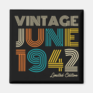 80th Birthday June 1942 Limited Edition Magneet