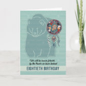 80th Birthday Native American Beer Dreamweaver Kaart (Voorkant)